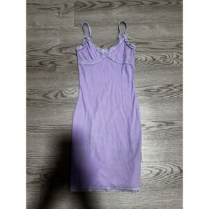 Full Tilt Purple Lace Trim Bodycon Mini Dress Spaghetti Strap‎ XXS Extra Small